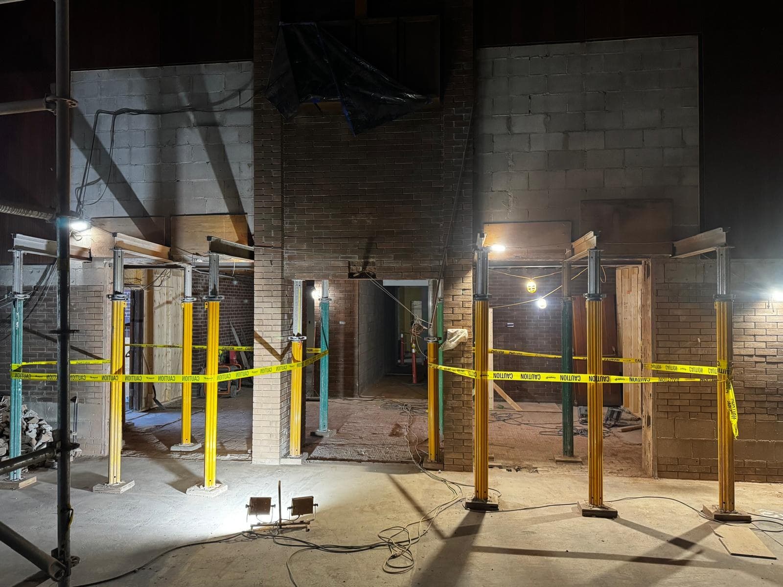 Interior project conditions inside the Church of the Holy Wisdom